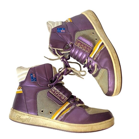 Vintage Coogi Australia Purple Leather Hi Fashion Sneakers Men's Shoe 8 EUR 41 - Picture 12 of 12